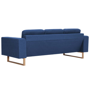 vidaXL 3-Seater Sofa Fabric Blue