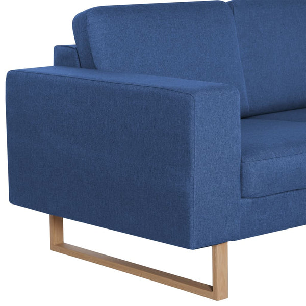 vidaXL 3-Seater Sofa Fabric Blue