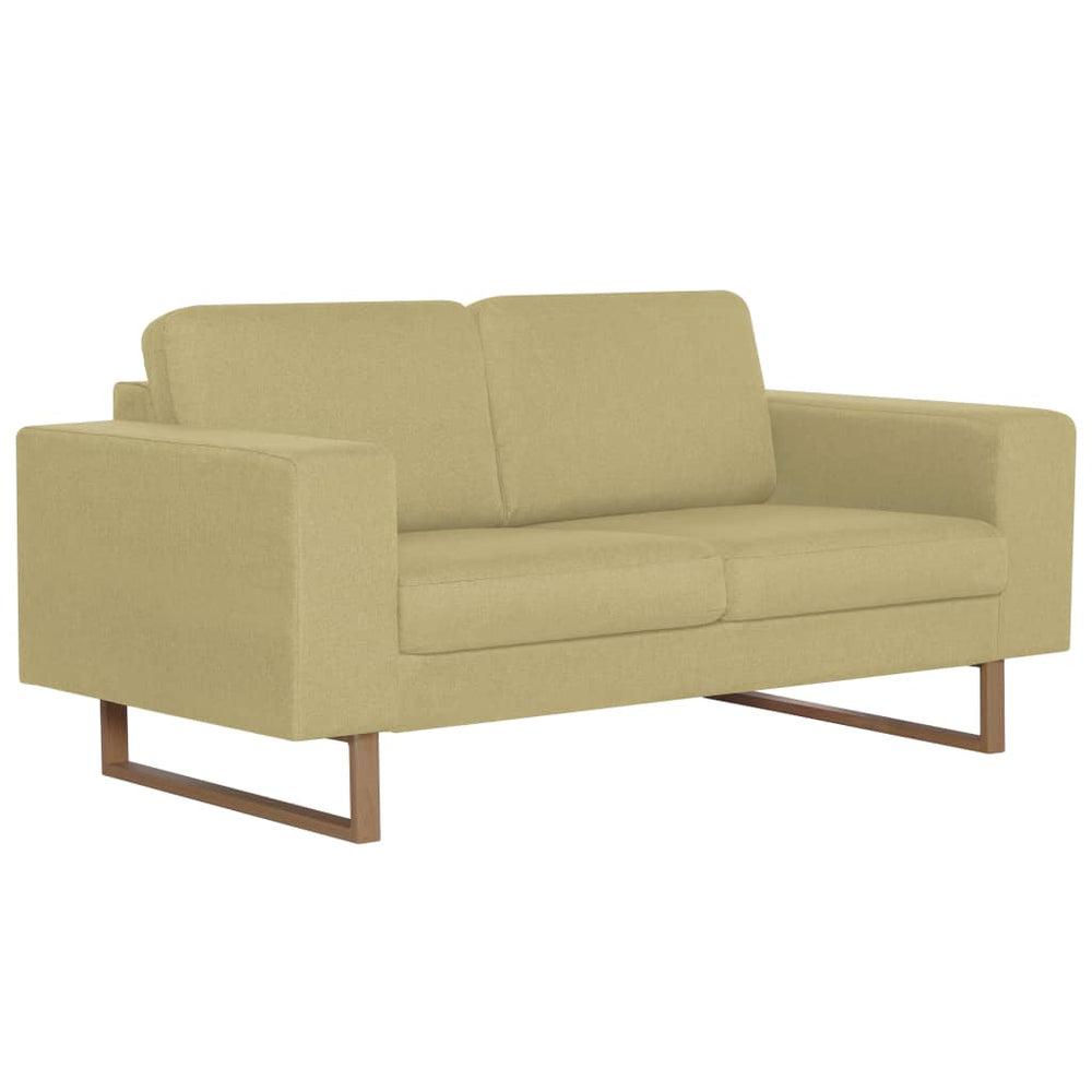 vidaXL 2-Seater Sofa Fabric Green