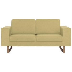 vidaXL 2-Seater Sofa Fabric Green