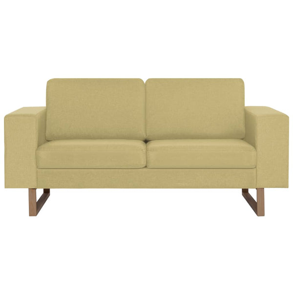 vidaXL 2-Seater Sofa Fabric Green