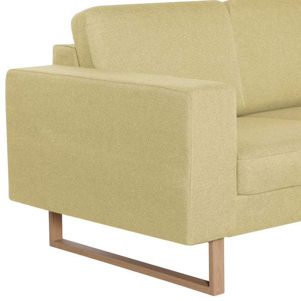 vidaXL 2-Seater Sofa Fabric Green
