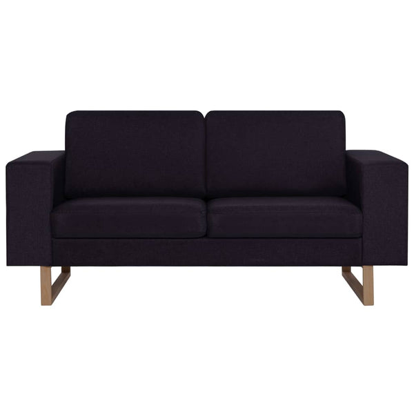 vidaXL 2-Seater Sofa Fabric Black