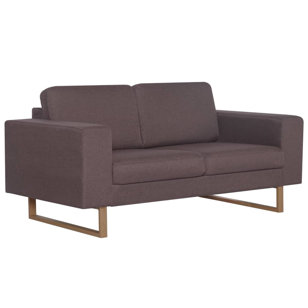 vidaXL 2-Seater Sofa Fabric Taupe