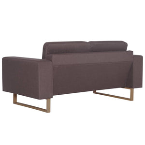 vidaXL 2-Seater Sofa Fabric Taupe