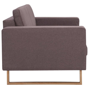 vidaXL 2-Seater Sofa Fabric Taupe
