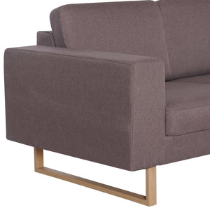 vidaXL 2-Seater Sofa Fabric Taupe