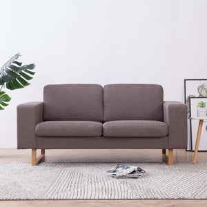 vidaXL 2-Seater Sofa Fabric Taupe