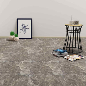 vidaXL Floor Planks 55 pcs Black 5.11 m² PVC