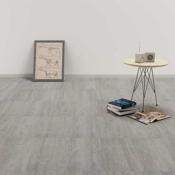 vidaXL Flooring Planks 5.11 m² 55 pcs PVC Dark Grey Mélange