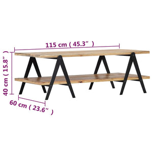 vidaXL Coffee Table 115x60x40 cm Solid Mango Wood