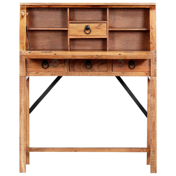 vidaXL Desk 90x40x107 cm Solid Acacia Wood