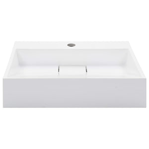 vidaXL Wash Basin 50 x 38 x 13 cm Mineral Cast/Marble Cast White