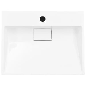 vidaXL Wash Basin 50 x 38 x 13 cm Mineral Cast/Marble Cast White