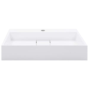 vidaXL Sink 60 x 38 x 11 cm Mineral Cast/Marble Composite White