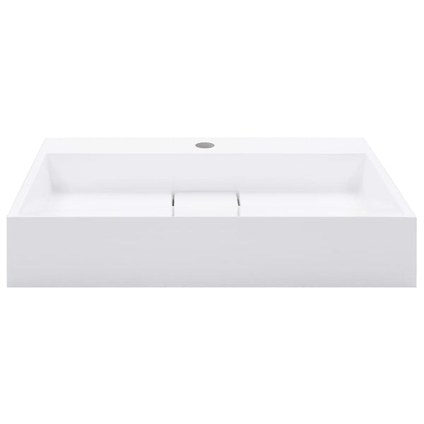 vidaXL Sink 60 x 38 x 11 cm Mineral Cast/Marble Composite White