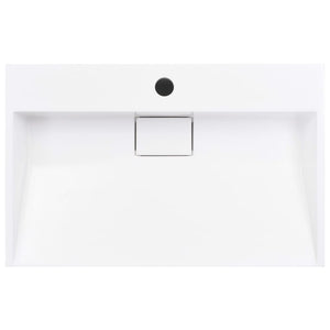 vidaXL Sink 60 x 38 x 11 cm Mineral Cast/Marble Composite White