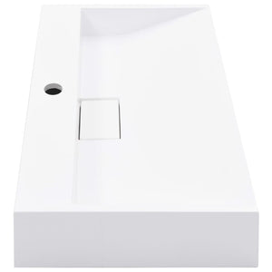 vidaXL Sink 60 x 38 x 11 cm Mineral Cast/Marble Composite White