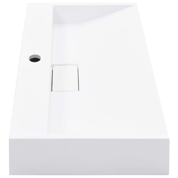 vidaXL Sink 60 x 38 x 11 cm Mineral Cast/Marble Composite White