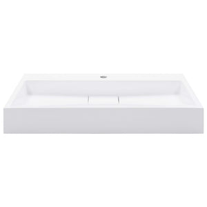 vidaXL Sink 80 x 46 x 11 cm Mineral Cast/Marble Cast White