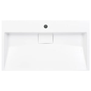vidaXL Sink 80 x 46 x 11 cm Mineral Cast/Marble Cast White