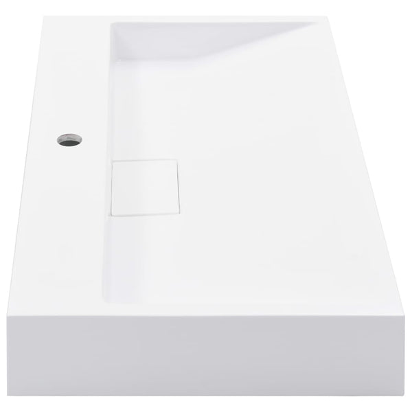 vidaXL Sink 80 x 46 x 11 cm Mineral Cast/Marble Cast White