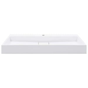 vidaXL Sink 100 x 46 x 11 cm Mineral Cast/Marble Cast White