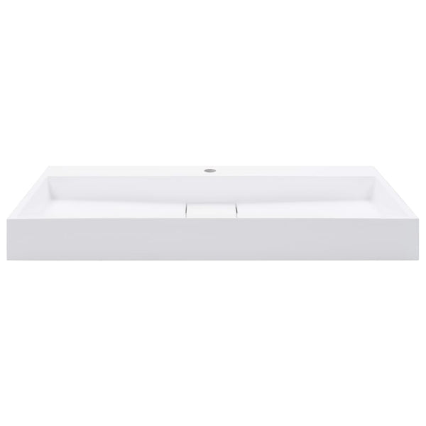 vidaXL Sink 100 x 46 x 11 cm Mineral Cast/Marble Cast White