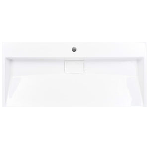 vidaXL Sink 100 x 46 x 11 cm Mineral Cast/Marble Cast White