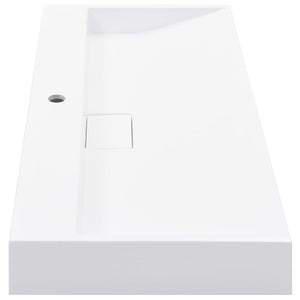 vidaXL Sink 100 x 46 x 11 cm Mineral Cast/Marble Cast White
