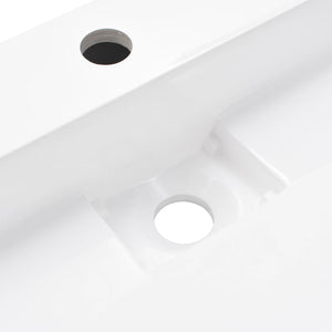 vidaXL Sink 100 x 46 x 11 cm Mineral Cast/Marble Cast White