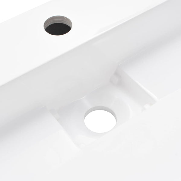 vidaXL Sink 100 x 46 x 11 cm Mineral Cast/Marble Cast White