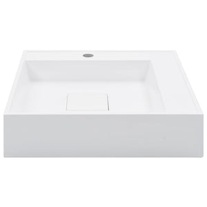 vidaXL Wash Basin 50 x 50 x 12.3 cm Mineral Cast/Marble Cast White
