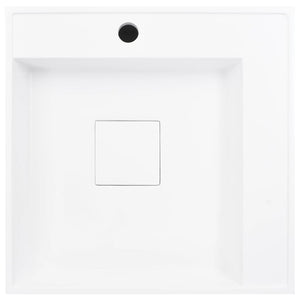 vidaXL Wash Basin 50 x 50 x 12.3 cm Mineral Cast/Marble Cast White