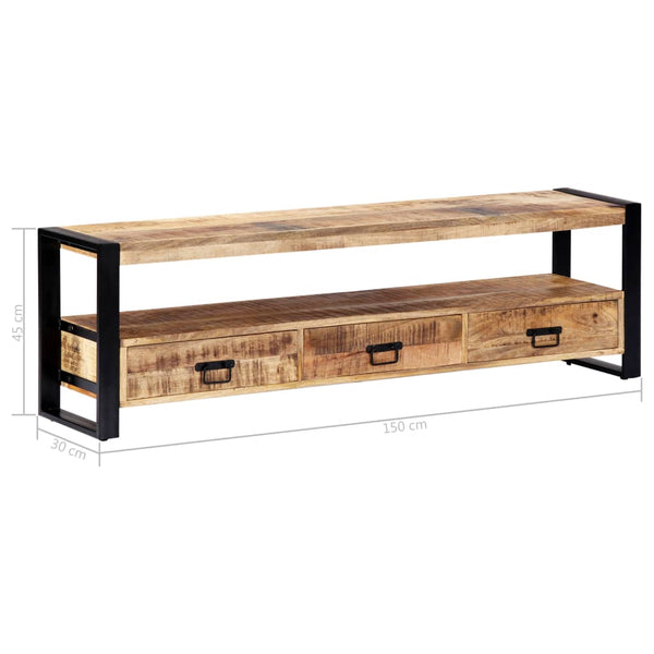 vidaXL TV Cabinet 150 x 30 x 45 cm Solid Mango Wood