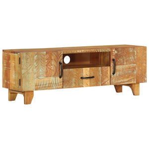vidaXL Hand-Carved TV Cabinet 120x30x40 cm Solid Reclaimed Wood