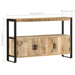 vidaXL Sideboard 120x30x75 cm Solid Mango Wood
