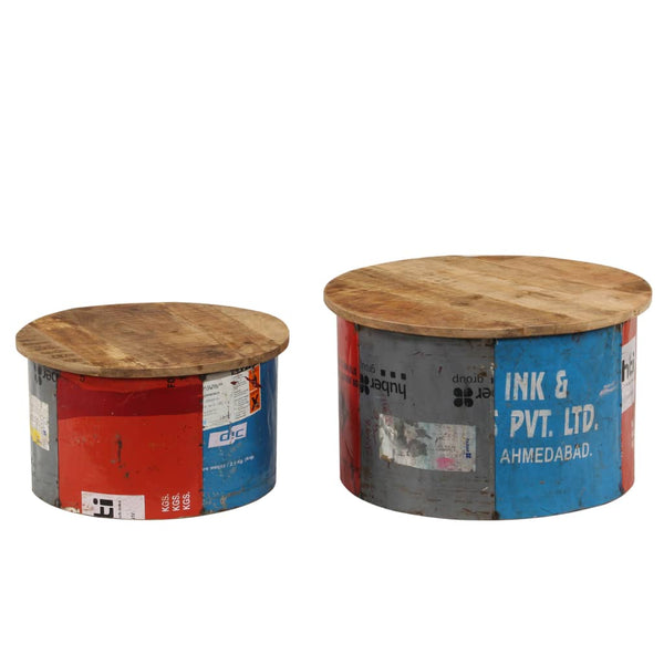 vidaXL Coffee Tables 2 pcs Solid Mango Wood