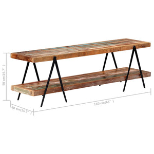 vidaXL TV Cabinet 160x40x50 cm Solid Reclaimed Wood