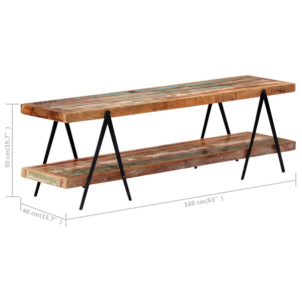 vidaXL TV Cabinet 160x40x50 cm Solid Reclaimed Wood