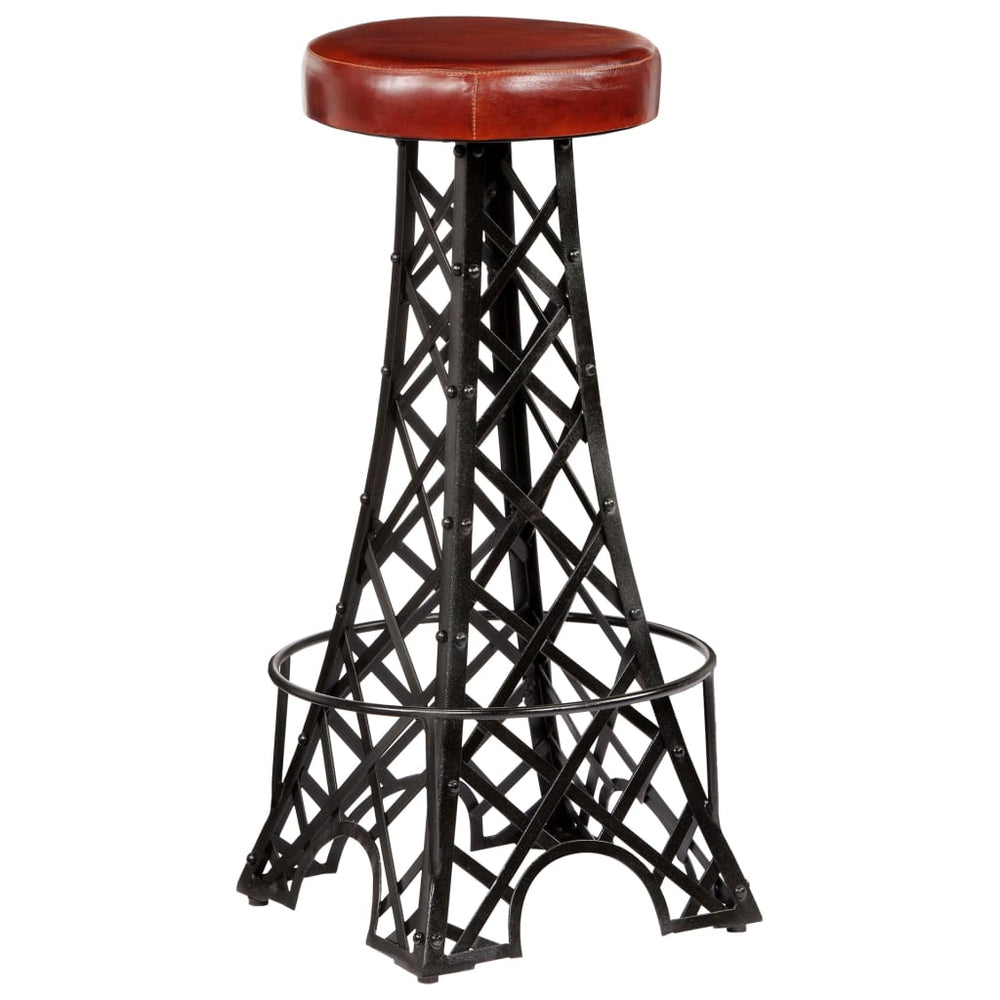 vidaXL Bar Stools 2 pcs. Genuine Leather