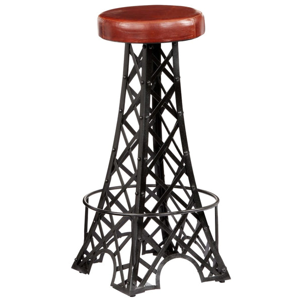 vidaXL Bar Stools 2 pcs. Genuine Leather