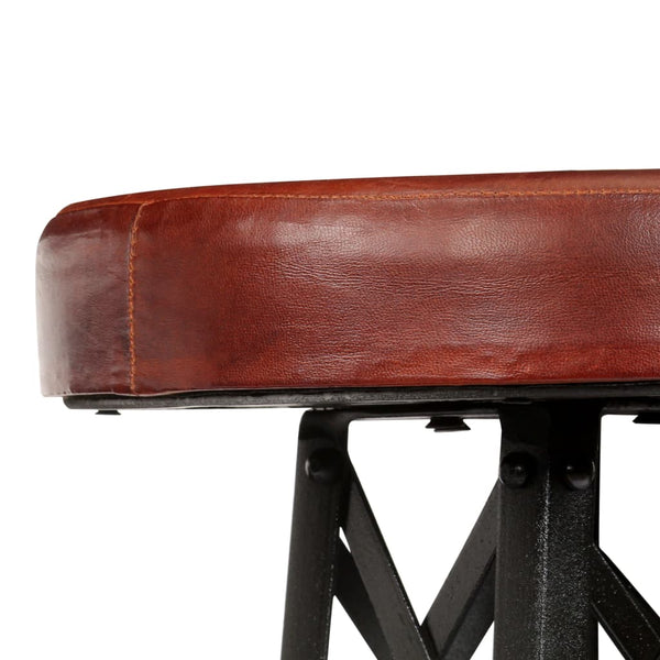 vidaXL Bar Stools 2 pcs. Genuine Leather