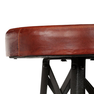 vidaXL Bar Stools 2 pcs. Genuine Leather