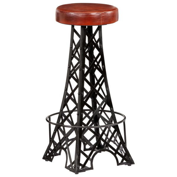 vidaXL Bar Stools 2 pcs. Genuine Leather
