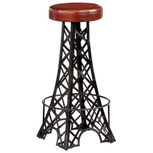 vidaXL Bar Stools 2 pcs. Genuine Leather