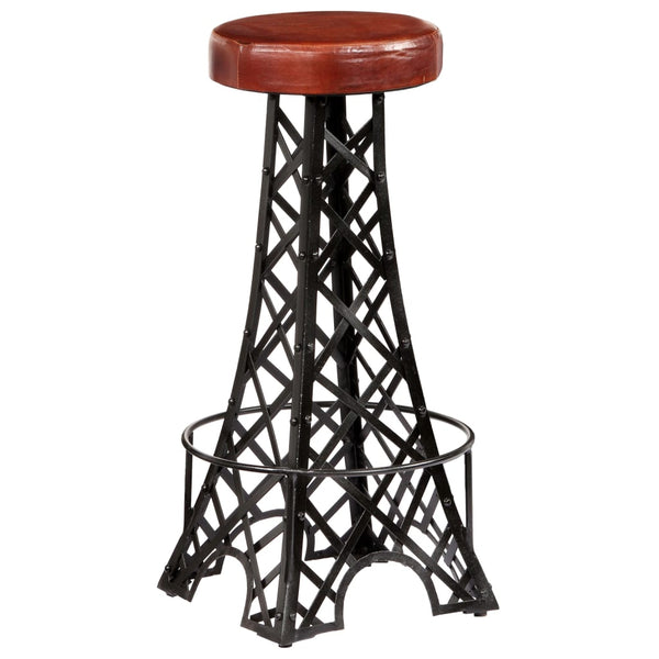 vidaXL Bar Stools 2 pcs. Genuine Leather