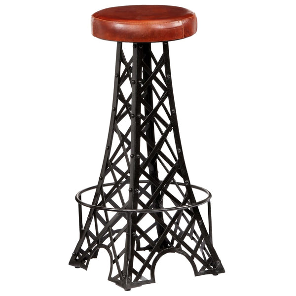 vidaXL Bar Stools 2 pcs. Genuine Leather
