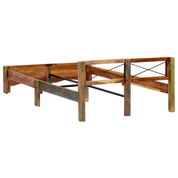 vidaXL Solid Reclaimed Wood Bed Frame without Mattress 140x200 cm