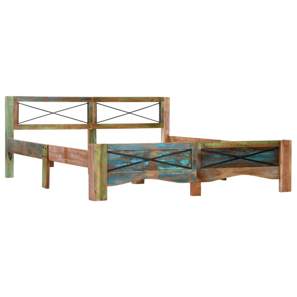 vidaXL Solid Reclaimed Wood Bed 160x200 cm